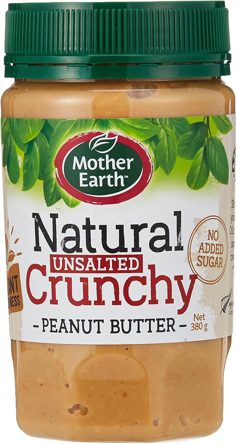 Mother Earth Peanut Butter Crunchy (No Added Salt) Natural, 380 g Buy