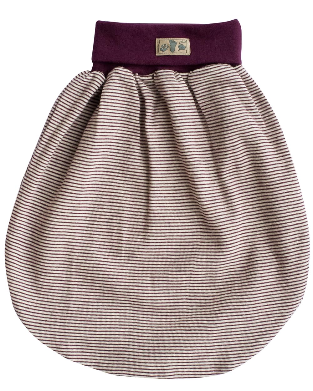 Lilano, Schlafsack/Pucksack mit Nabelbund, Merinowolle (kbT), Seide, 210 g/m² (Beere/Natur)