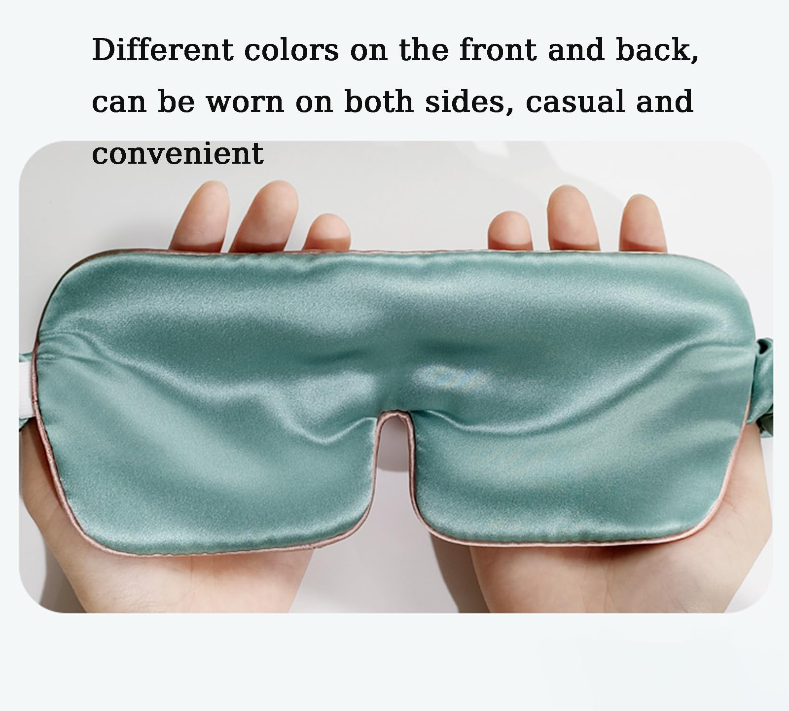 Seidenaugenmaske zum Schlafen mit Gummiband, 100% Reine Maulbeerseide, 22 Momme 6A weiche und Glatte Fasern, Total Light Blocking Augenmaske,Grau,One Size
