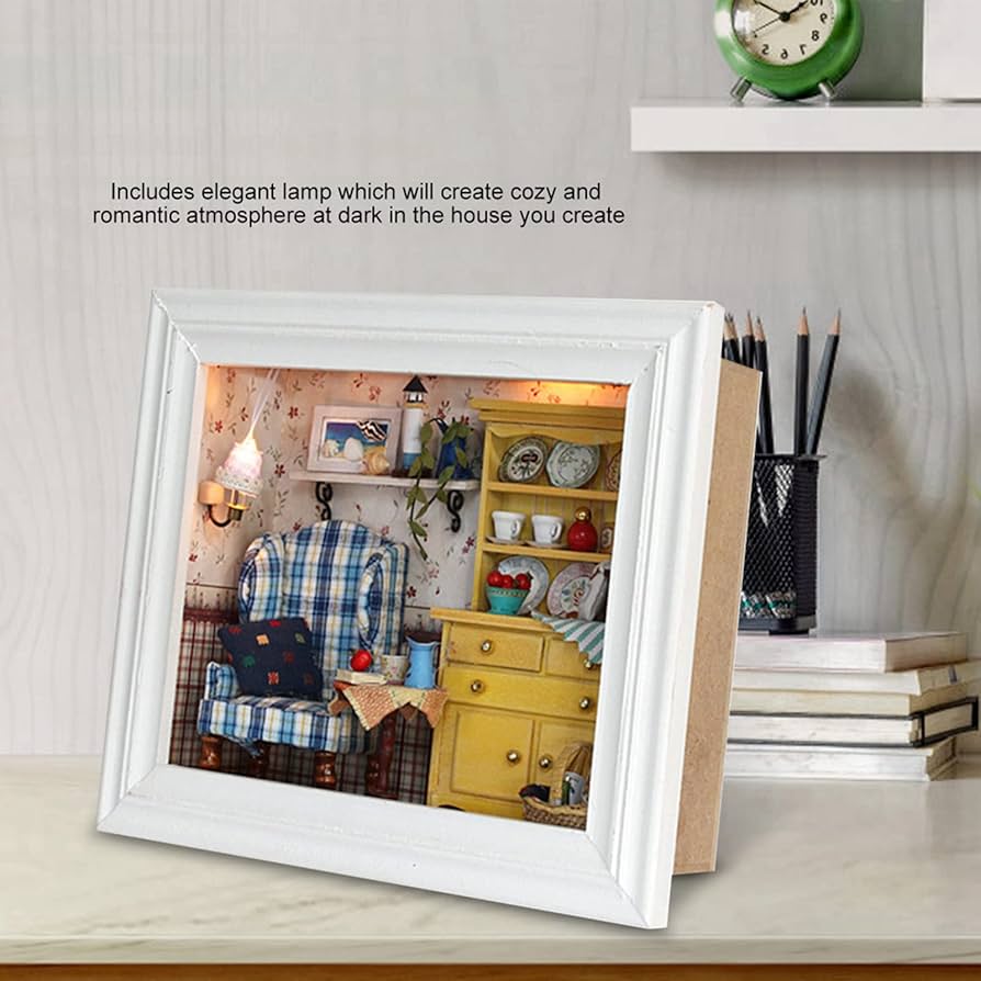 ドールハウス風　フォトフレーム Amazon.co.jp: DIY ドールハウス フォトフレーム、ミニチュア