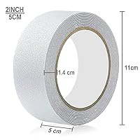 Vista 2 de Cinta antideslizante transparente, más clara y cómoda cinta de seguridad (2 pulgadas de ancho x 190 pulgadas de largo, transparente)