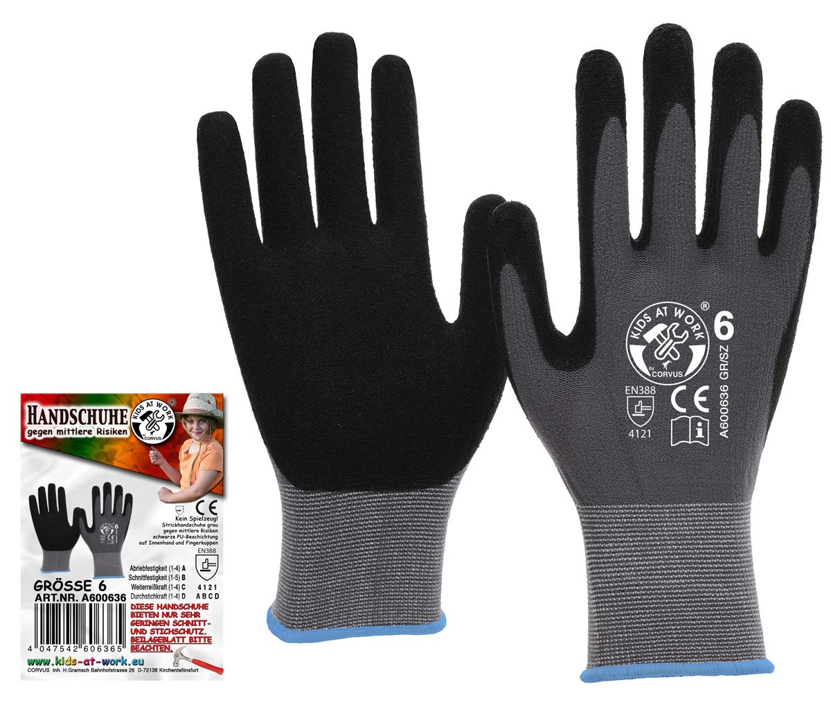 teXXor nylon-guanti lavorati a maglia con rivestimento in nitrile, 12