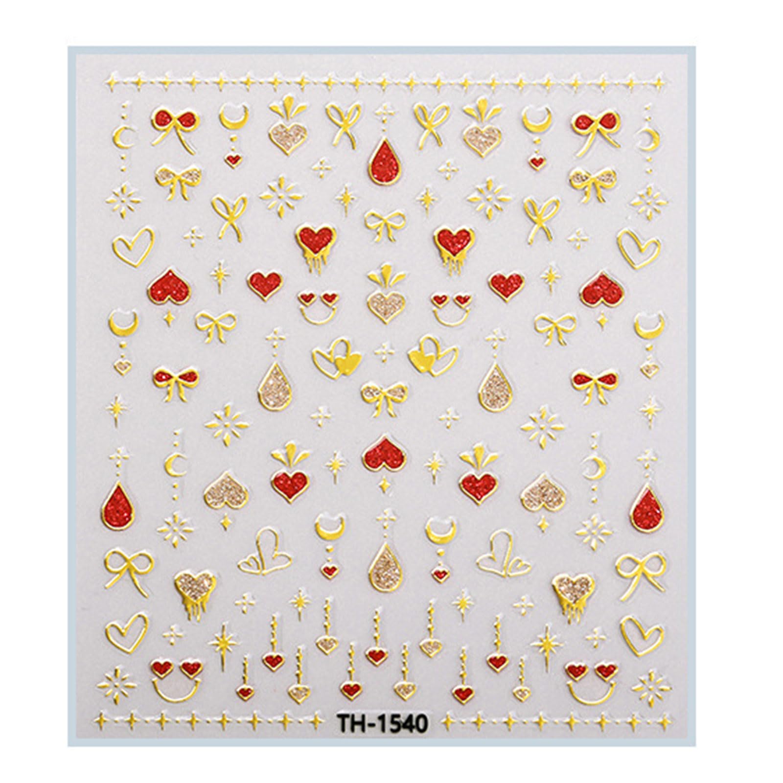 1 Sheet Valentine's Day Nails Stickers for Manicure Decoration with Cartoon Lips Festival Patterns for Women Girls