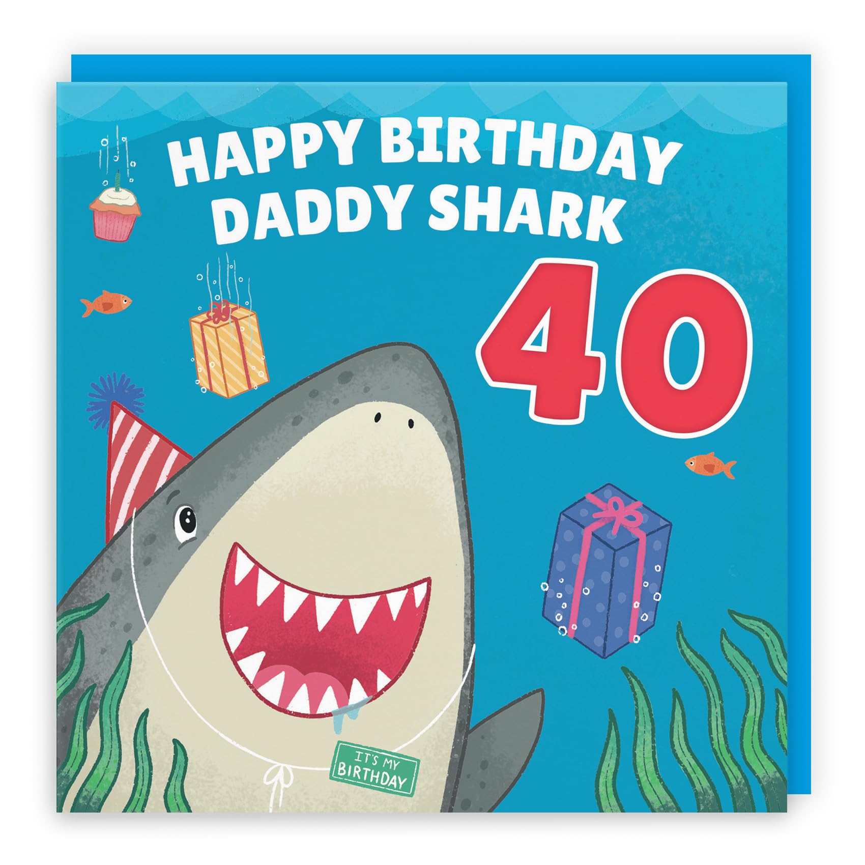 Hunts England Daddy 40th Birthday Card - Happy Birthday - 40 - To The Best Daddy In The World - Love You Loads - Iconic Collection - Standard - 148 x 148 mm: Greeting Cards