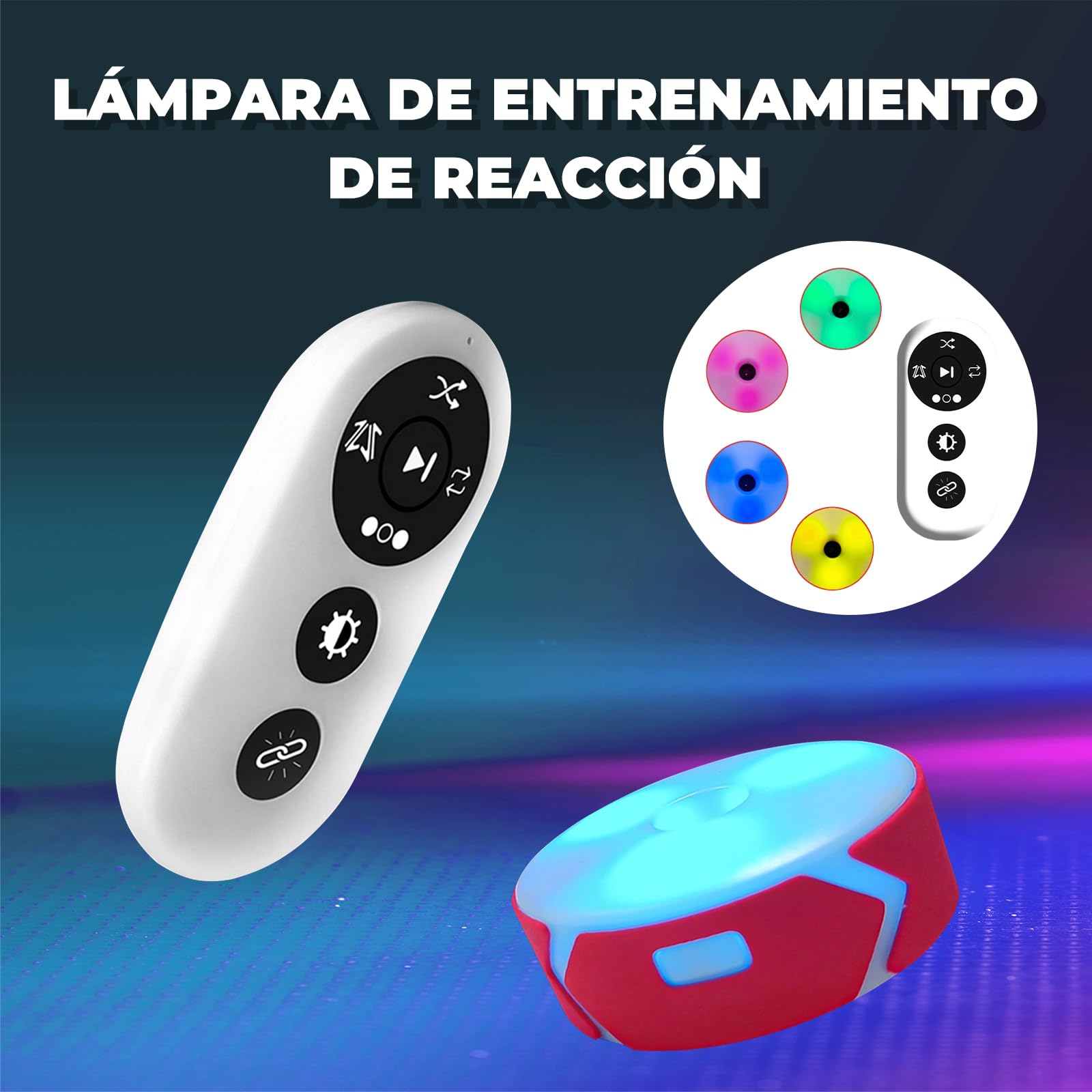 4X Lampes D'entraînement de Réaction avec 4 Lumières D'agilité Sportives Multifonctionnelles pour La Course, Le Football, Le Fitness, Le Saut,