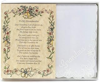 Wedding Handkerchief Poetry Hankie - Options for Entire Wedding Party & Family | Wedding Keepsake, Beautiful Poem | Long-Lasting Memento | Includes Gift Storage Box