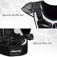 Vista 4 de Webetop Protector de pecho juvenil ajustable para niños, equipo de motocross resistente a los golpes, equipo de motocross para ATV, ciclismo