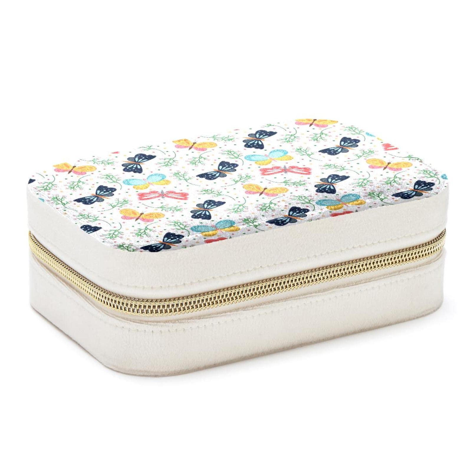 Boîte à bijoux papillon vintage : mini coffret de rangement bagues et colliers