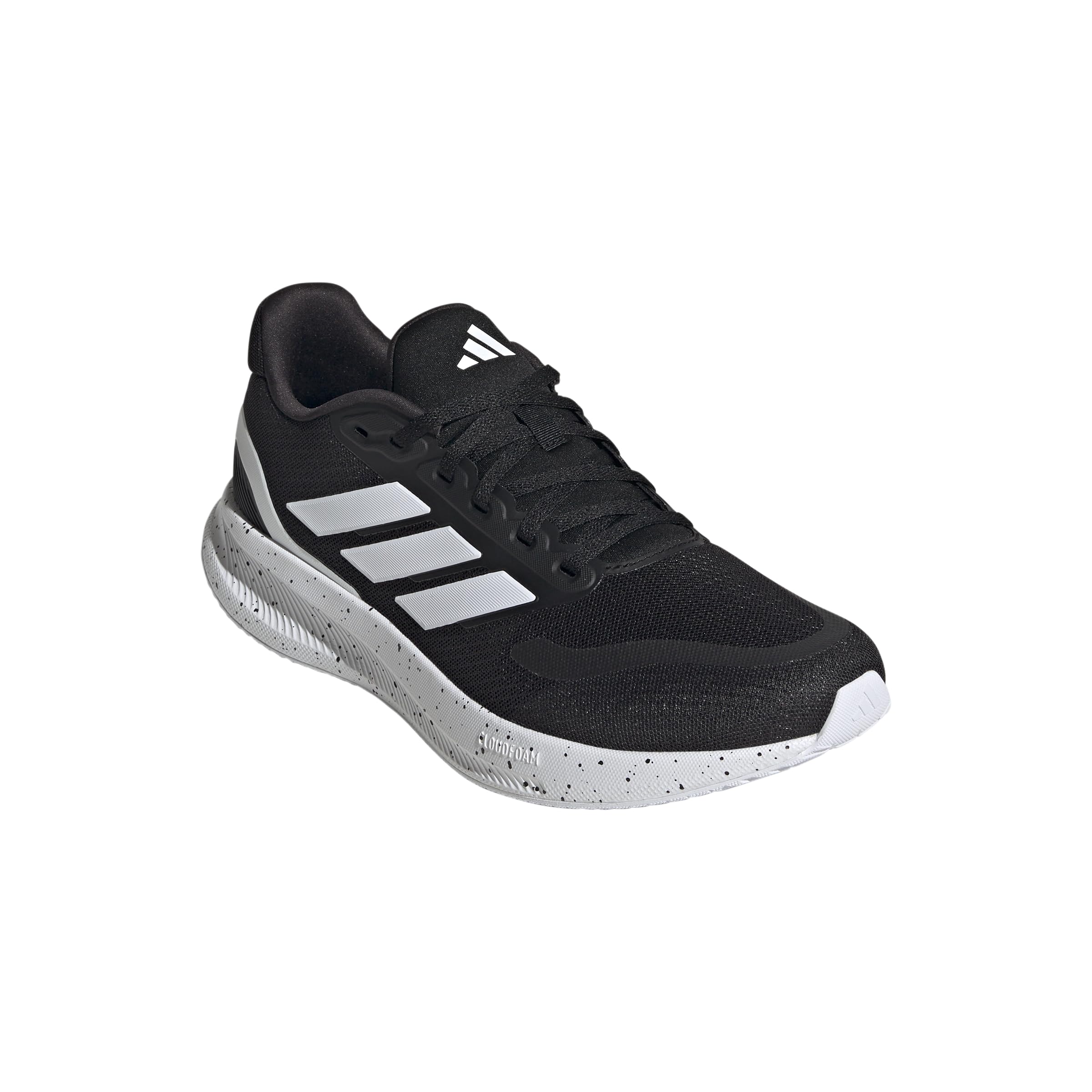 adidas Men's Run Falcon 5 Sneaker, Black/White/Black, 8