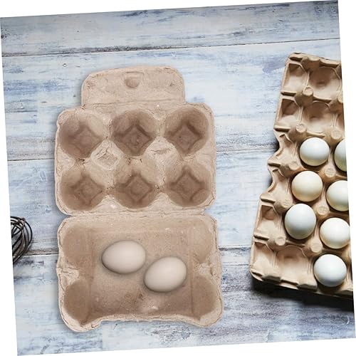 Miniatura 3 de DOITOOL Cartones de huevos reutilizables 10 piezas de fibra de pulpa biodegradable Huevo Planos Cartón de huevo plano reforzado con tapa para