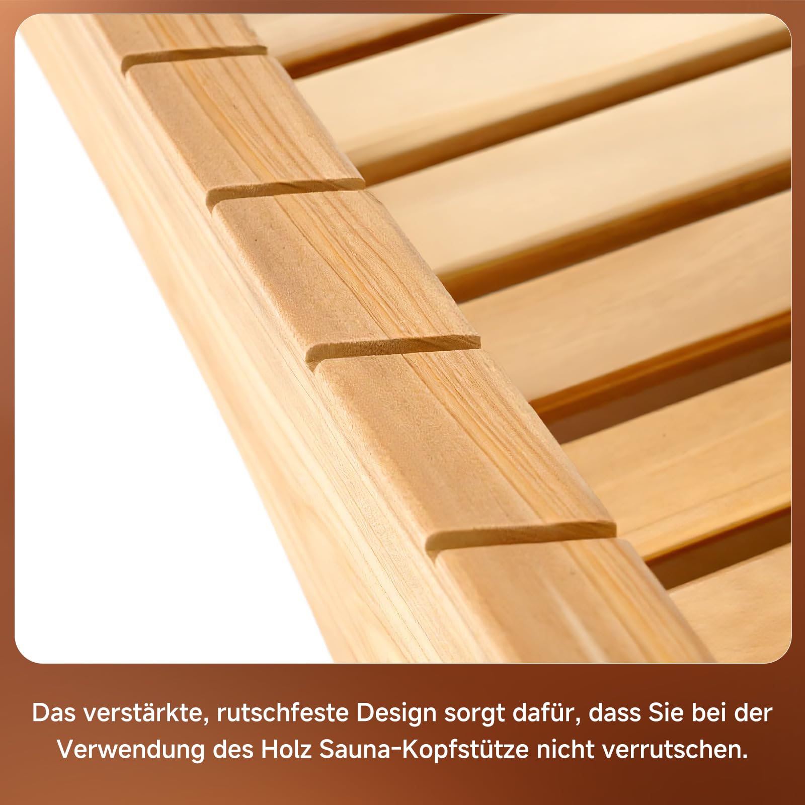 Drewniany zagłówek do sauny, ergonomiczny zagłówek do sauny, 100% naturalne drewno jodłowe, akcesoria do sauny, niska przewodność cieplna, niełatwy do złamania, relaks ramion i karku