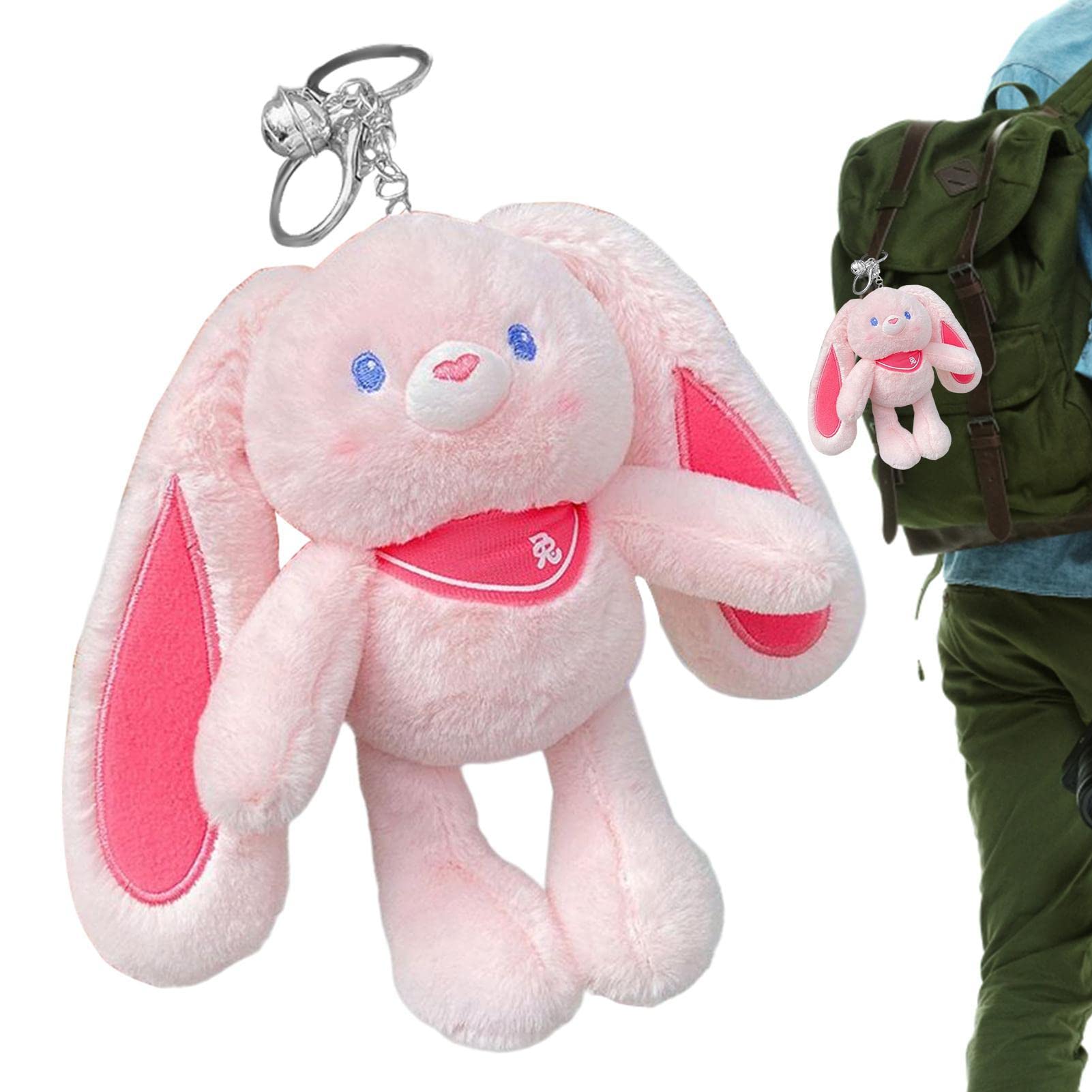 Amazon.co.jp: うさぎキーホルダー 耳を引っ張って面白いぬいぐるみ