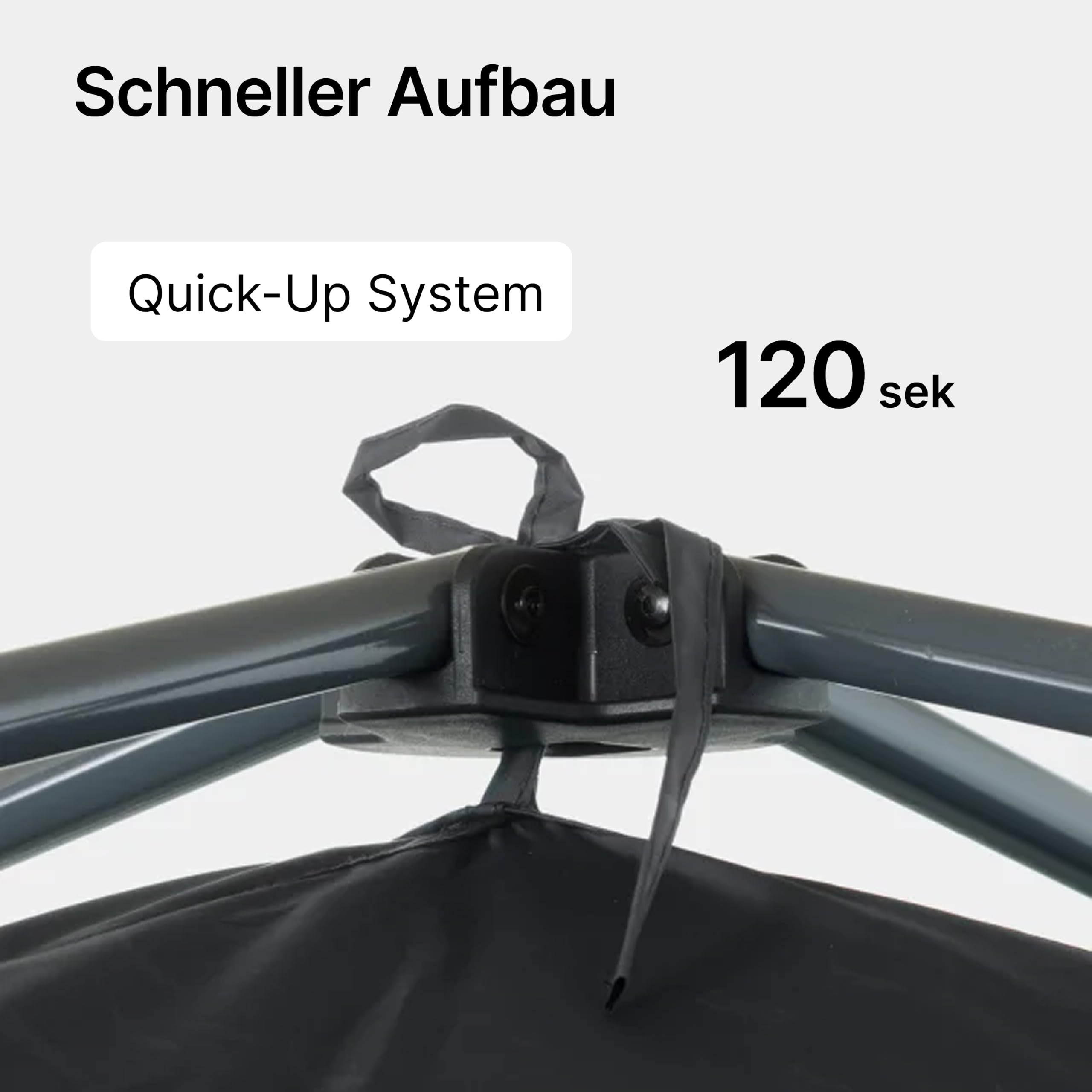 qeedo Busvorzelt freistehend, Heckzelt Van Autozelt Wohnmobil, Quick-Up Camping Zelt 320x320 cm, 4000 mm wasserdicht, Stehhöhe 220 cm, Vorzelt für Bus Camper bis 5 Personen qeedo Quick Motor Free