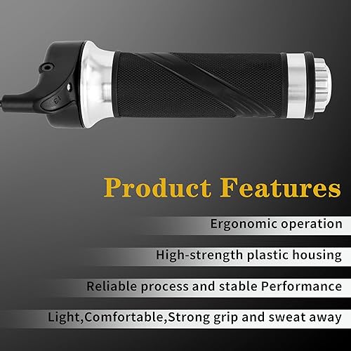 Miniatura 7 de Mango de acelerador giratorio de aleación de aluminio con mango de acelerador para bicicleta eléctrica, scooter de parte modificada