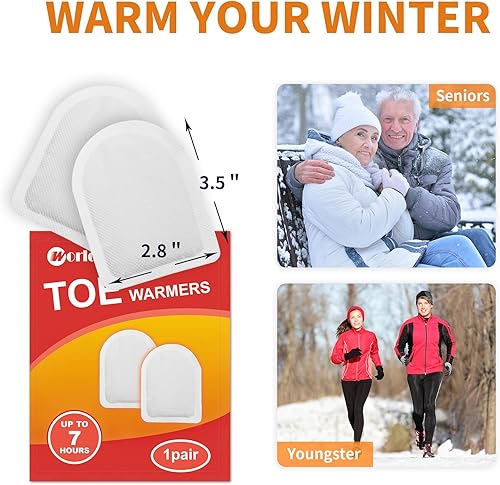 Miniatura 32 de MR.ICE - Calentadores de pies, de plantillas y corporales, desechables, con parte trasera adhesiva, parche de calefacción que se activa por aire