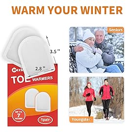 MR.ICE Toe Warmers for Feet 20 Pairs - Toe Warmer Foot Warmers for Shoes - Disposable Heating Pad with Adhesive Backing - Air Activated Heat Pads for Boots - Up to 8 Hours of Heat