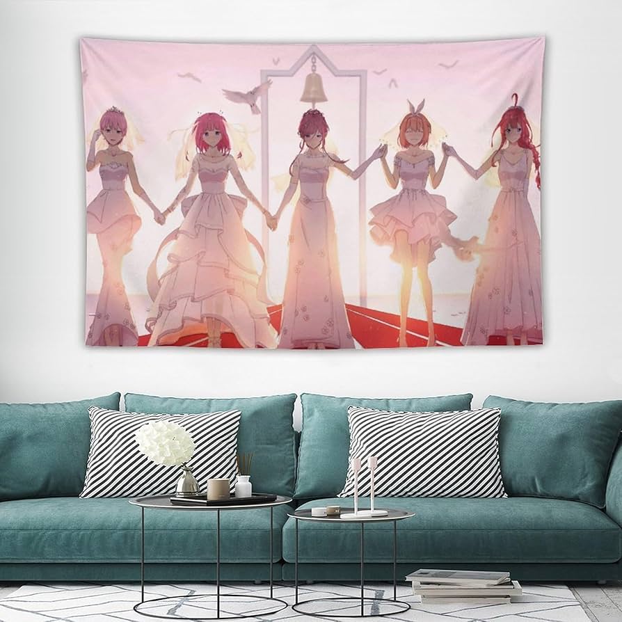 Amazon.co.jp: タペストリー 五等分の花嫁 装飾布 ポスター