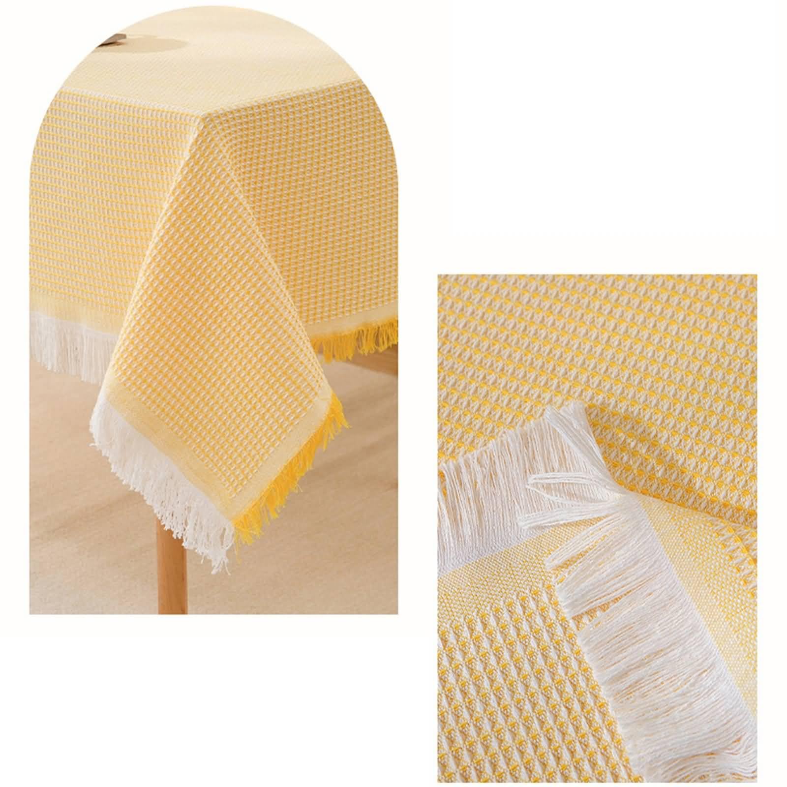 Tovaglie Antimacchia Cotone Poliestere, Giallo, 180x230CM