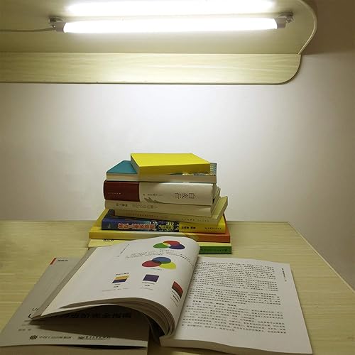 Miniatura 6 de Luces LED de 110 V para debajo del gabinete, iluminación LED de 17 pulgadas con cable de enchufe de 6 pies, lámpara de escritorio de lectura para