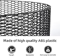 Vista 4 de AggAuto - Malla universal de plástico ABS para automóvil, 47 x 16 pulgadas, hexagonal, inserto para parrilla, parachoques, con orificios tipo panal