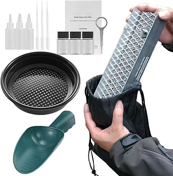 Gold Mining Equipment,with Sluice Box Small Portable Toys | Gold Rush Prospecting Equipment | for Outdoor River Stream Lake Mountain Exploration Miners Prospectors