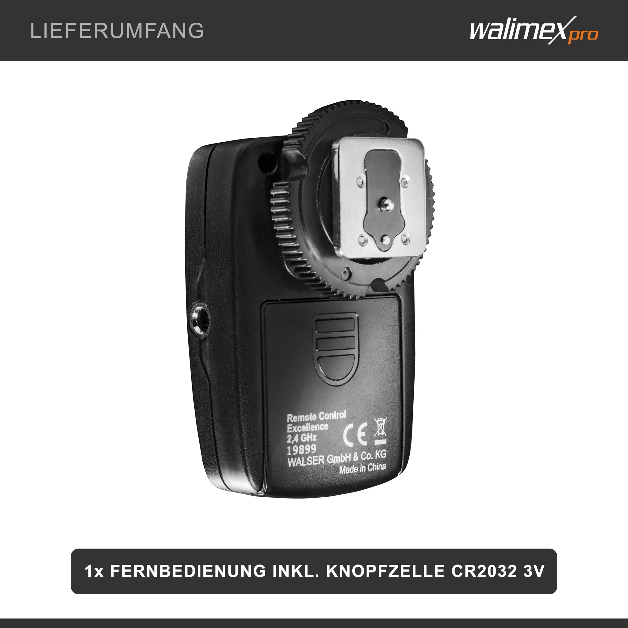 Walimex pro VE & VC & Newcomer Studioblitz Auslöser - Kabellose Fernsteuerung bis zu 30 m, Blitzauslöser mit 16 Kanäle, 4 Gruppen, 1/160 Sek. Synchronisation - Perfekt für schnelle Bewegungen