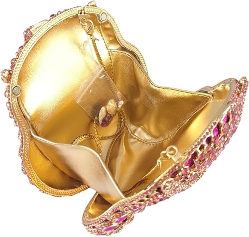 Miniatura 5 de Boutique De FGG Mini bolso de mano de cristal para fiesta de búho para mujer, bolsos de noche de animales, bolso de mano con diamantes de imitación