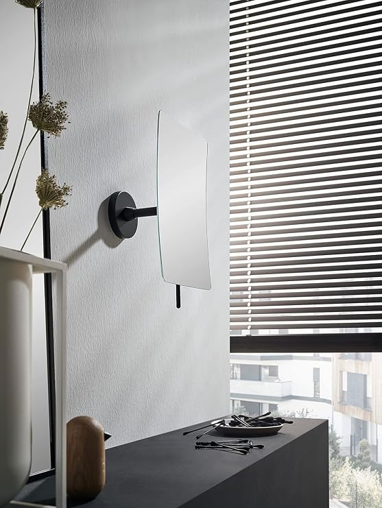Emco Pure 3x Magnification Chrome Shaving and Vanity Mirror Wall Mounted for Sticking in the Bathroom-A Mirror Ideal for Make-Up and Shaving