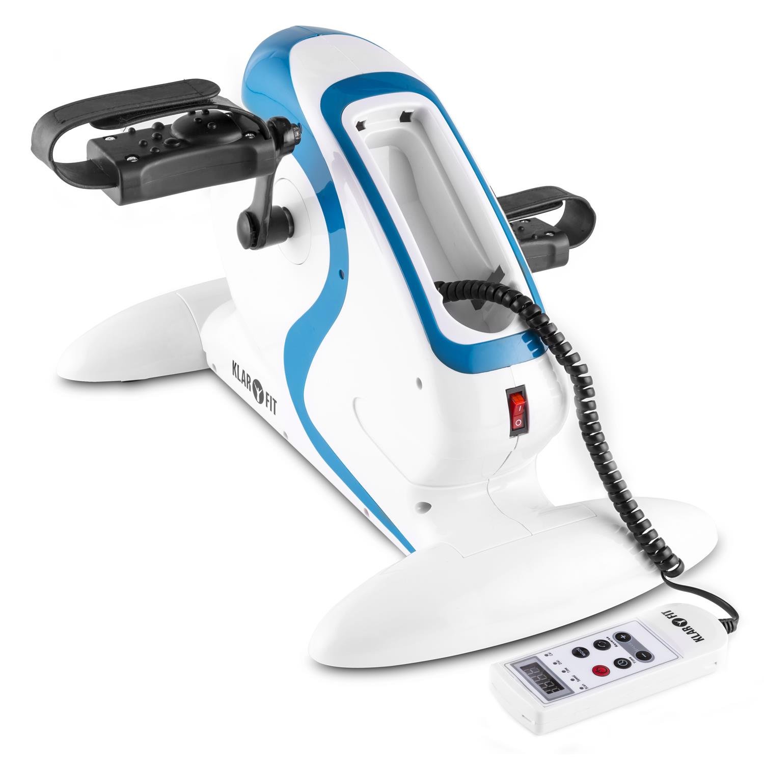Klarfit Cycloony Beintrainer - Pedaltrainer für Muskelaufbau, 70 W Beintrainer für zuhause, 12 Geschwindigkeitsstufen, Trainingscomputer, Vor- / Rückwärtslauf