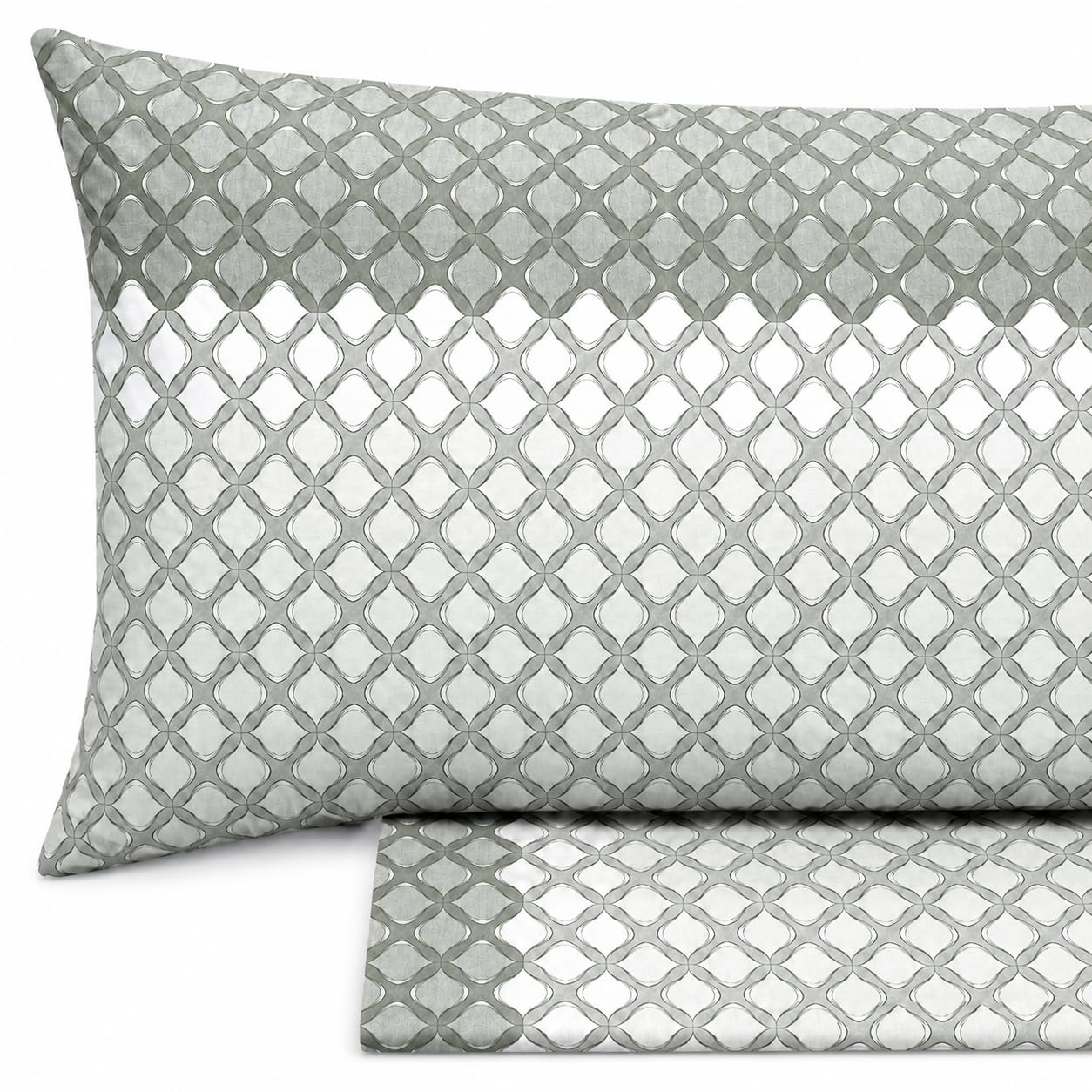 Set Lenzuola in 100% Puro Cotone, Completo letto, Lenzuola sotto con angoli, Sopra e Federa cuscino, Morbidezza e Comfort Naturale (M158 - Verde, Singolo)