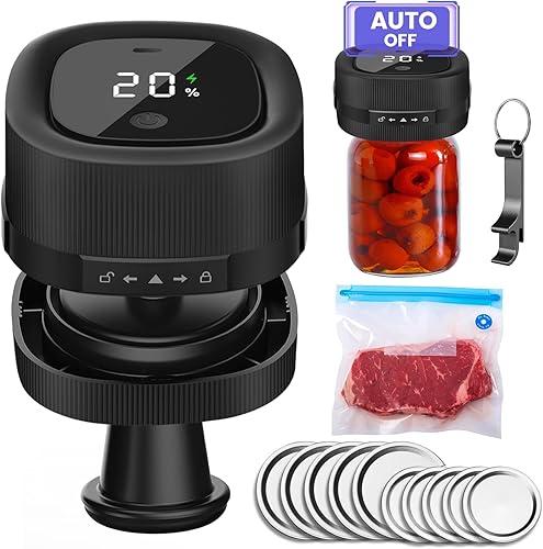 Sellador al vacío eléctrico de tarros de conserva, kit de sellado al vacío para bolsas de vacío de boca ancha y regular, nueva máquina selladora al