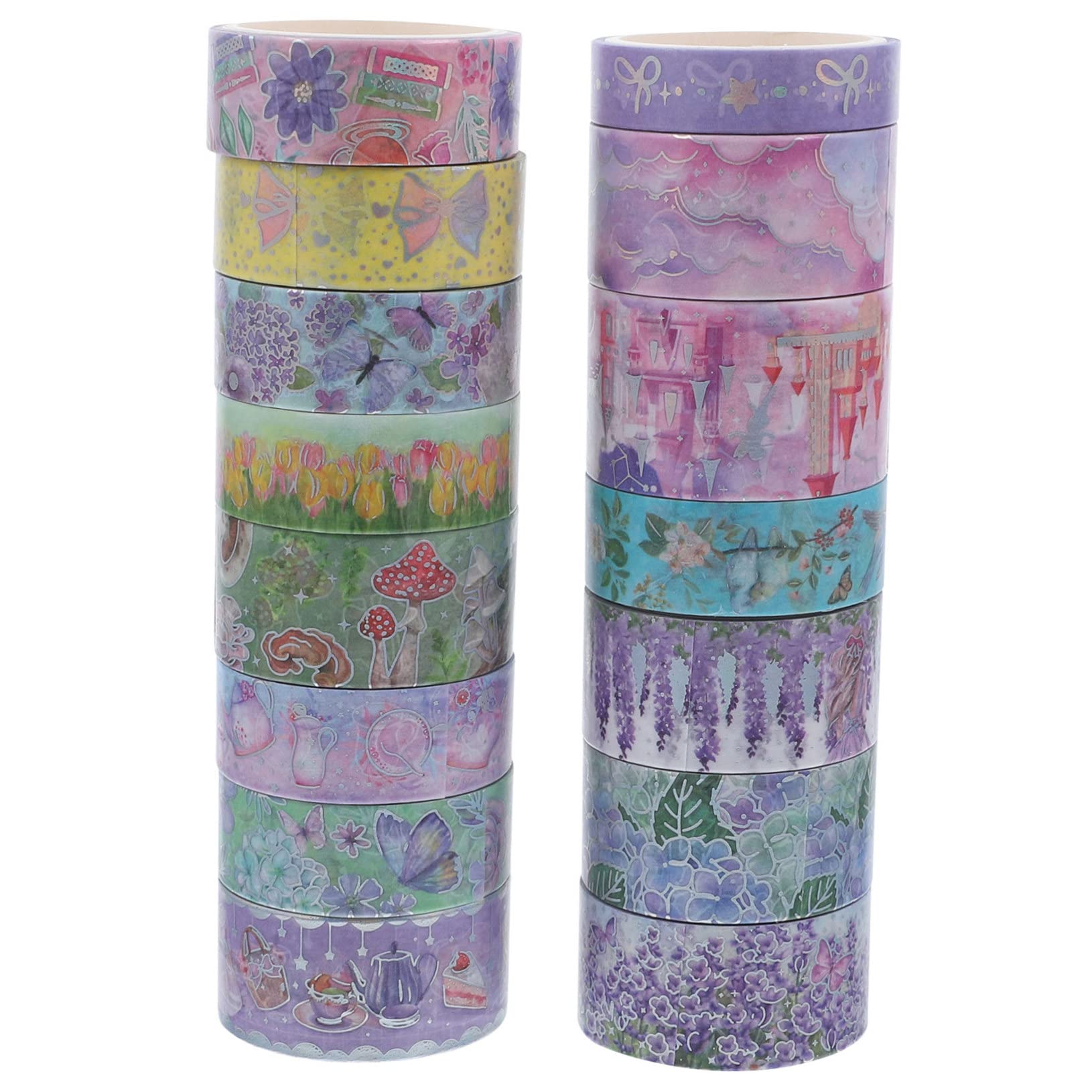 EXCEART 45rollos Cinta Decorativa De Washi para Manualidades Scrapbooking y Decoración De Diarios Diseño De Flores para