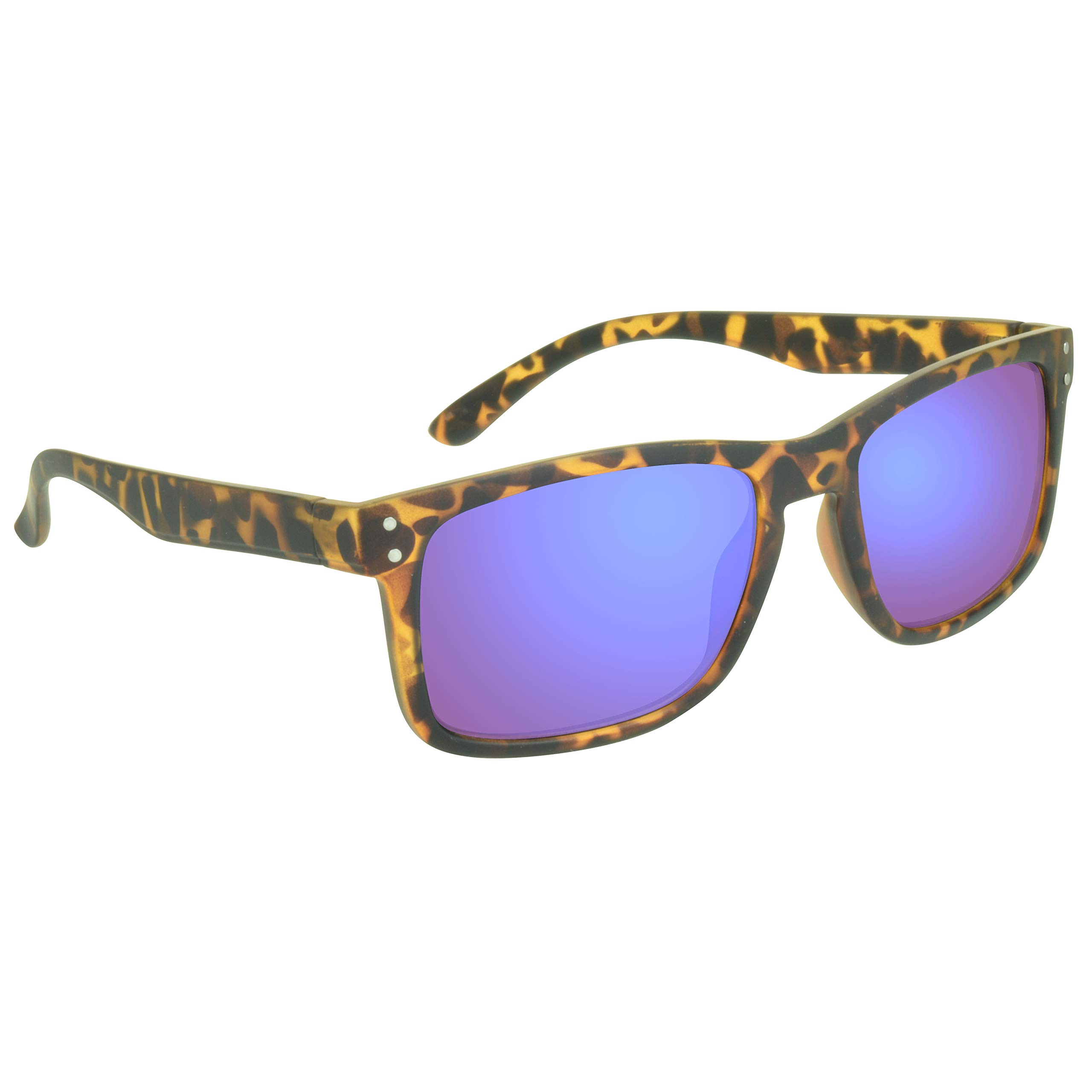 proSPORT Reading Sunglass Readers +1.50 Tortoise Frame Blue Mirrored Lens Horn Rim for Men and Women