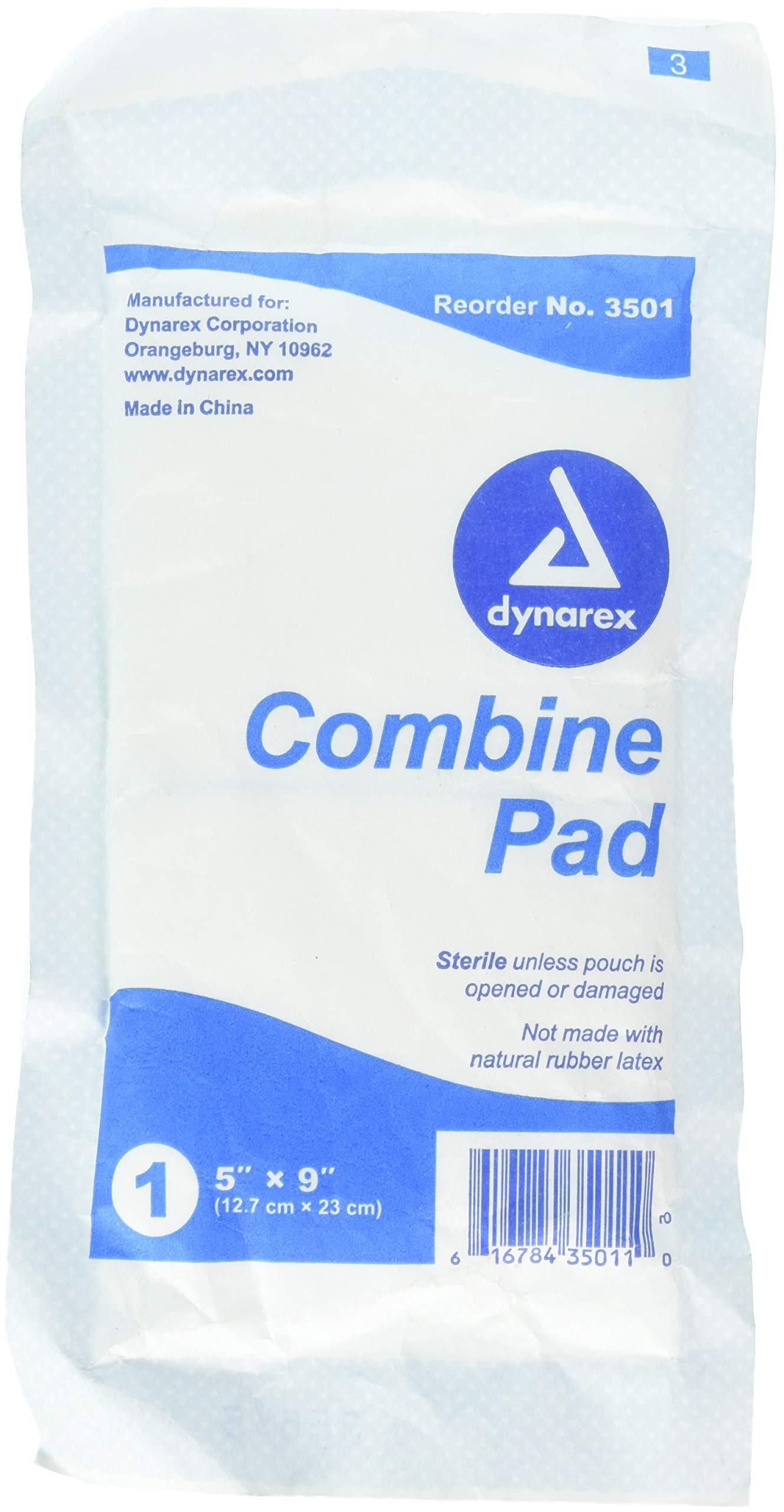 Amazon.com: Dynarex Combine Pad 5x9 1/Pouch, Ster - 20/20/Cs