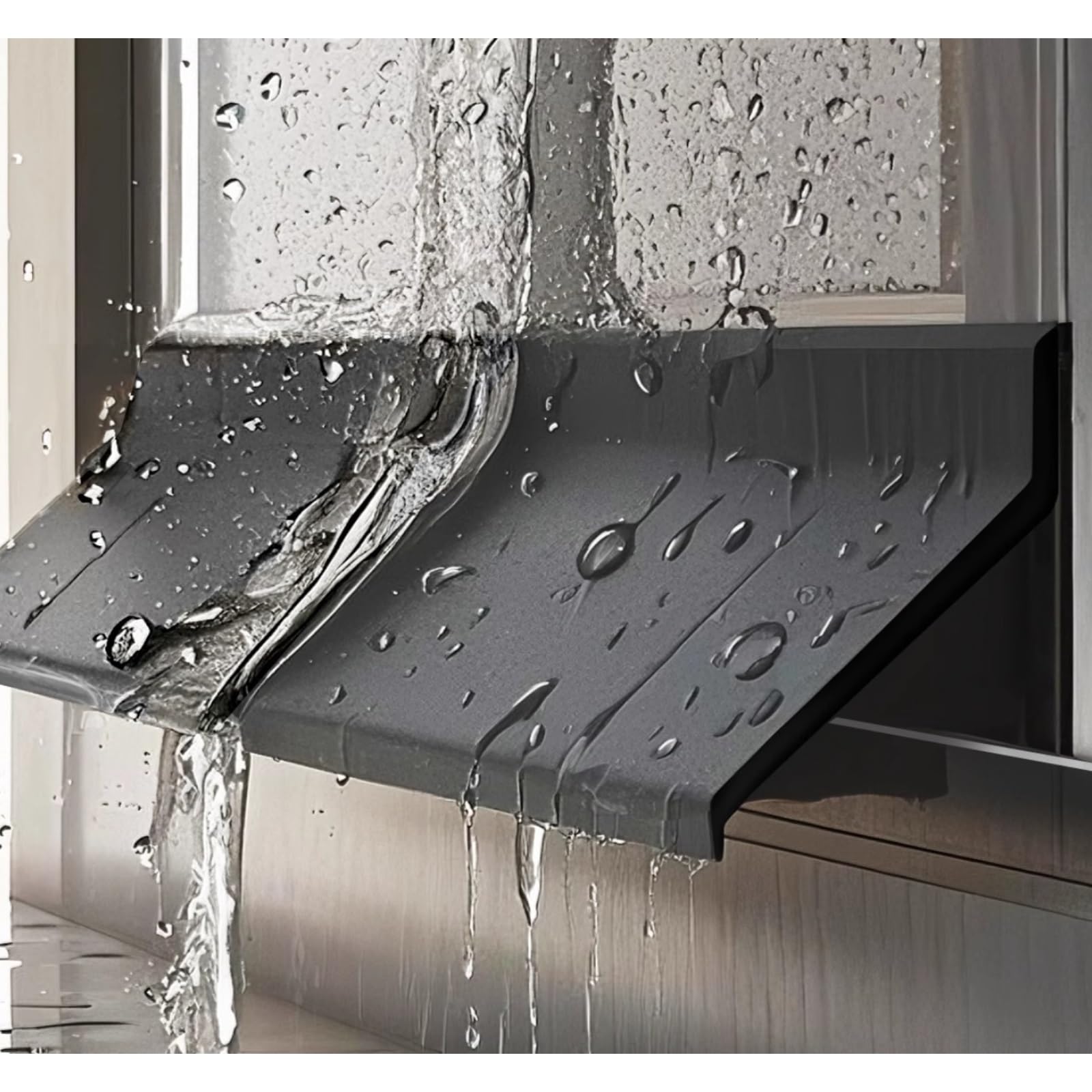 Generisch wasserdichte, Selbstklebende Tür- und Fensterdichtung, 2 m (6,6 ft), schwarz, wetterfest für Spalten, Regenschutz für den Innen- und Außenbereich, Tropfschutzkappe