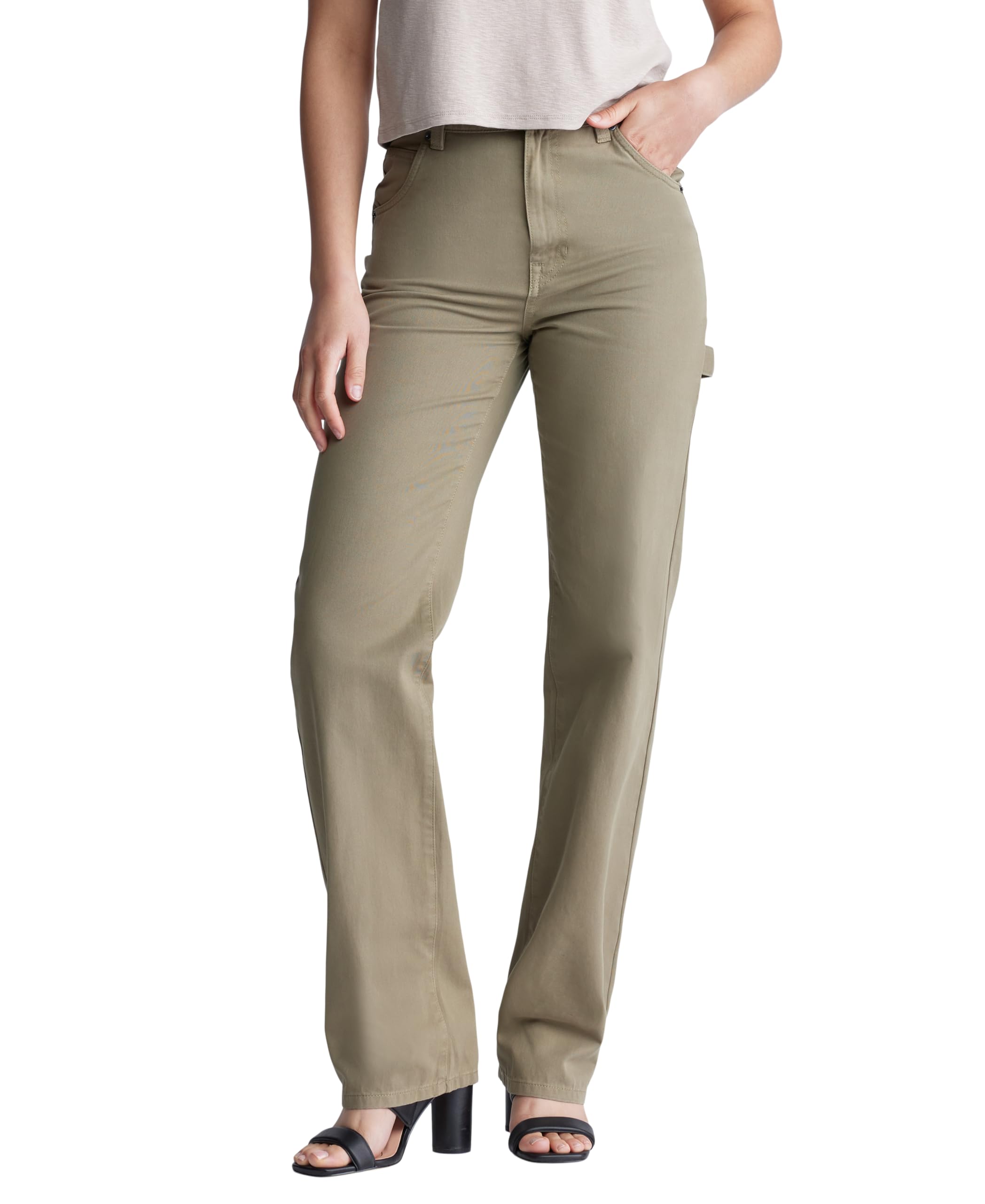 Buffalo David Bitton Women's Jane Super High Rise Loose Straight Pants