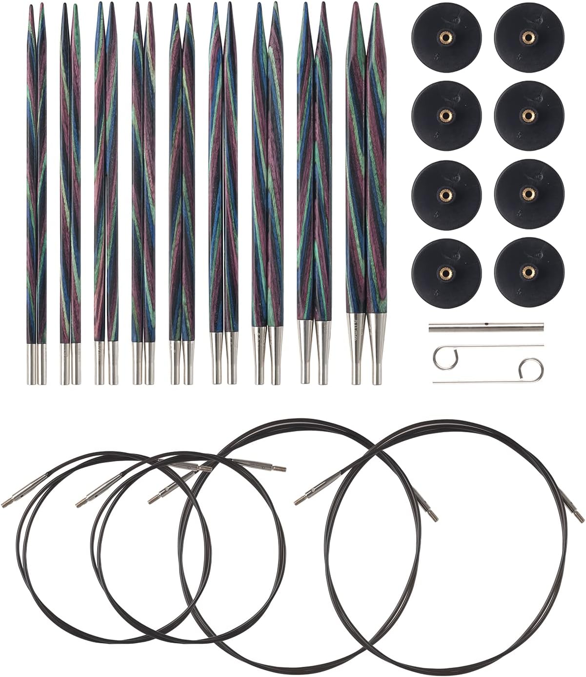 Knit Picks Options Square Wood Interchangeable Knitting Needle Set - US 4-11 (Foursquare)