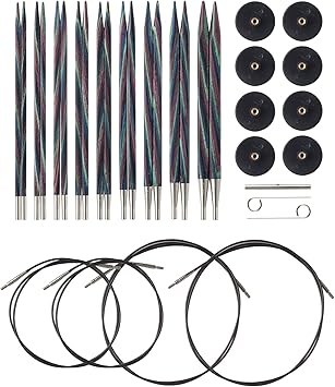 Knit Picks Options Square Wood Interchangeable Knitting Needle Set - US 4-11 Foursquare
