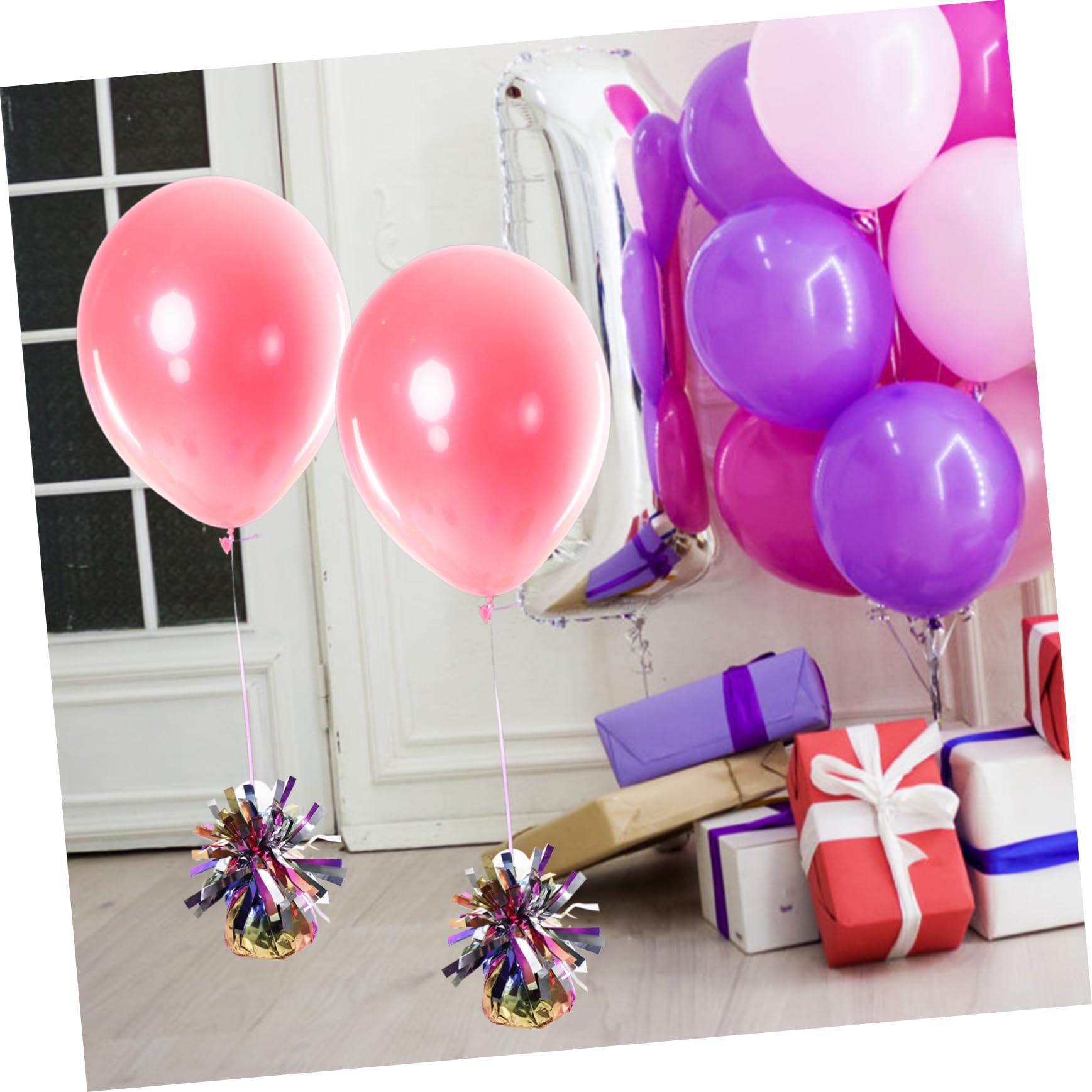 Pesi per Palloncini 6 Pezzi in Film e Cemento per Feste | Lattici e Palloncini, Uso in Compleanni e Anniversari, Riutilizzabili e Facili da Usare