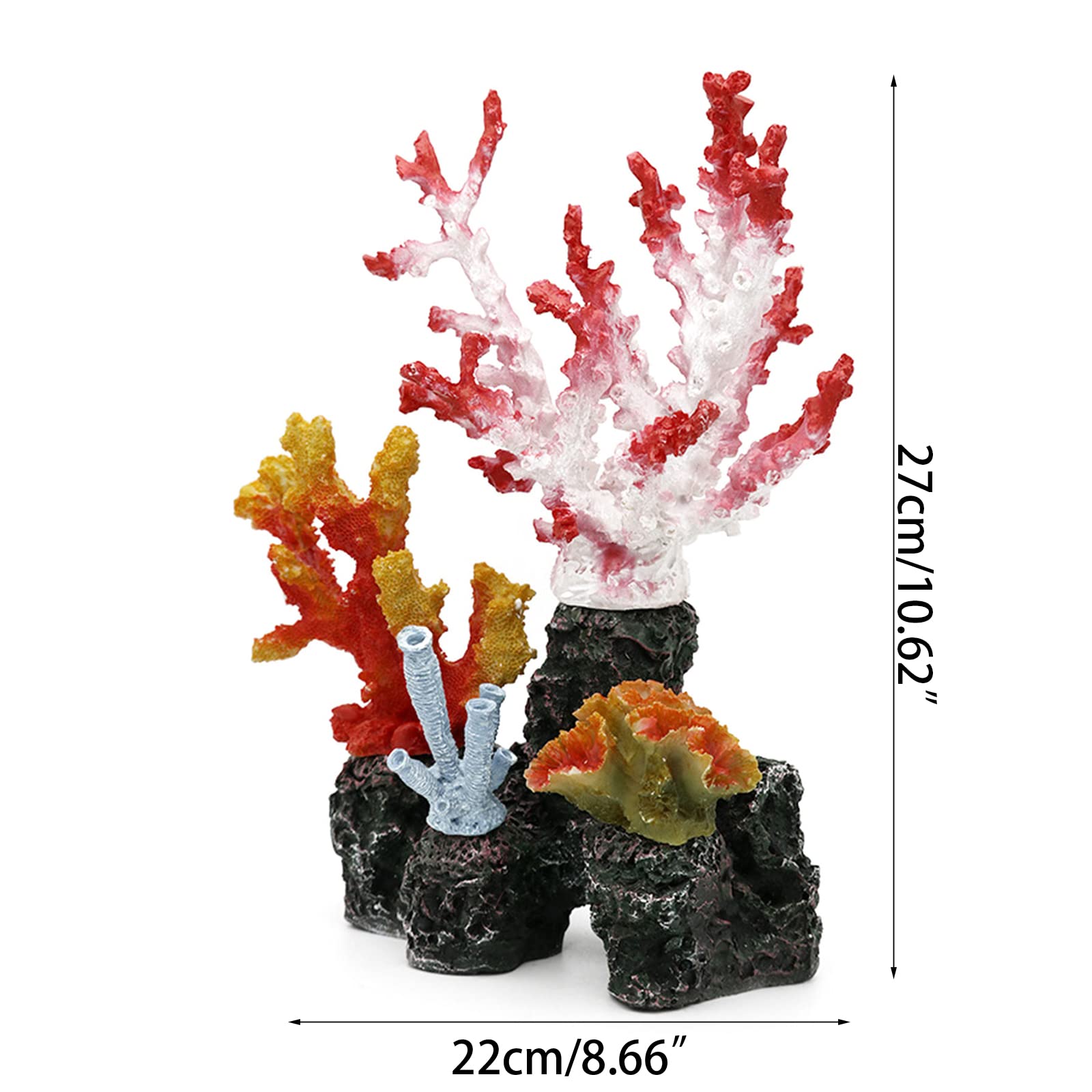 Künstliche Korallen für Aquarien, Korallenornamente, Aquarium-Dekoration, Polyresin, Simulationsfische für Aquarien, Riff-Dekorationen, Aquarium, Dekoration, groß, klein