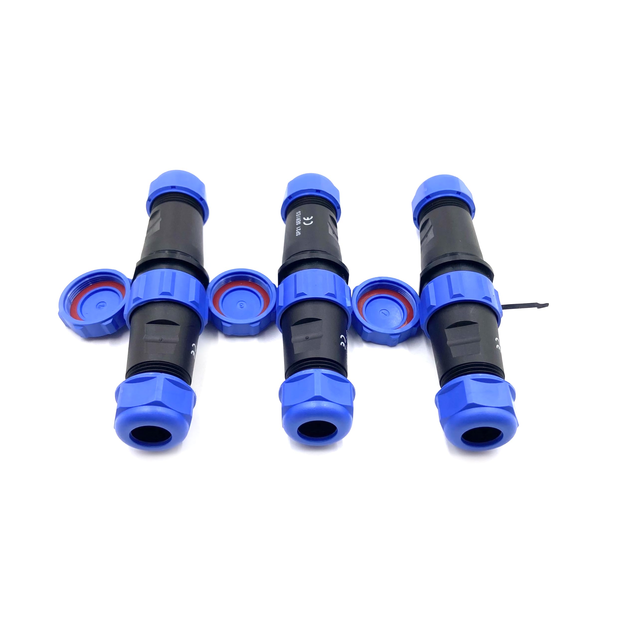 3 connettori per aeronautica SP21 4 poli, IP68 4 pin, spina aviazione senza saldatura, spina impermeabile per lampade esterne, 500 V 30 A (12 AWG cavo a vite crimpatura)