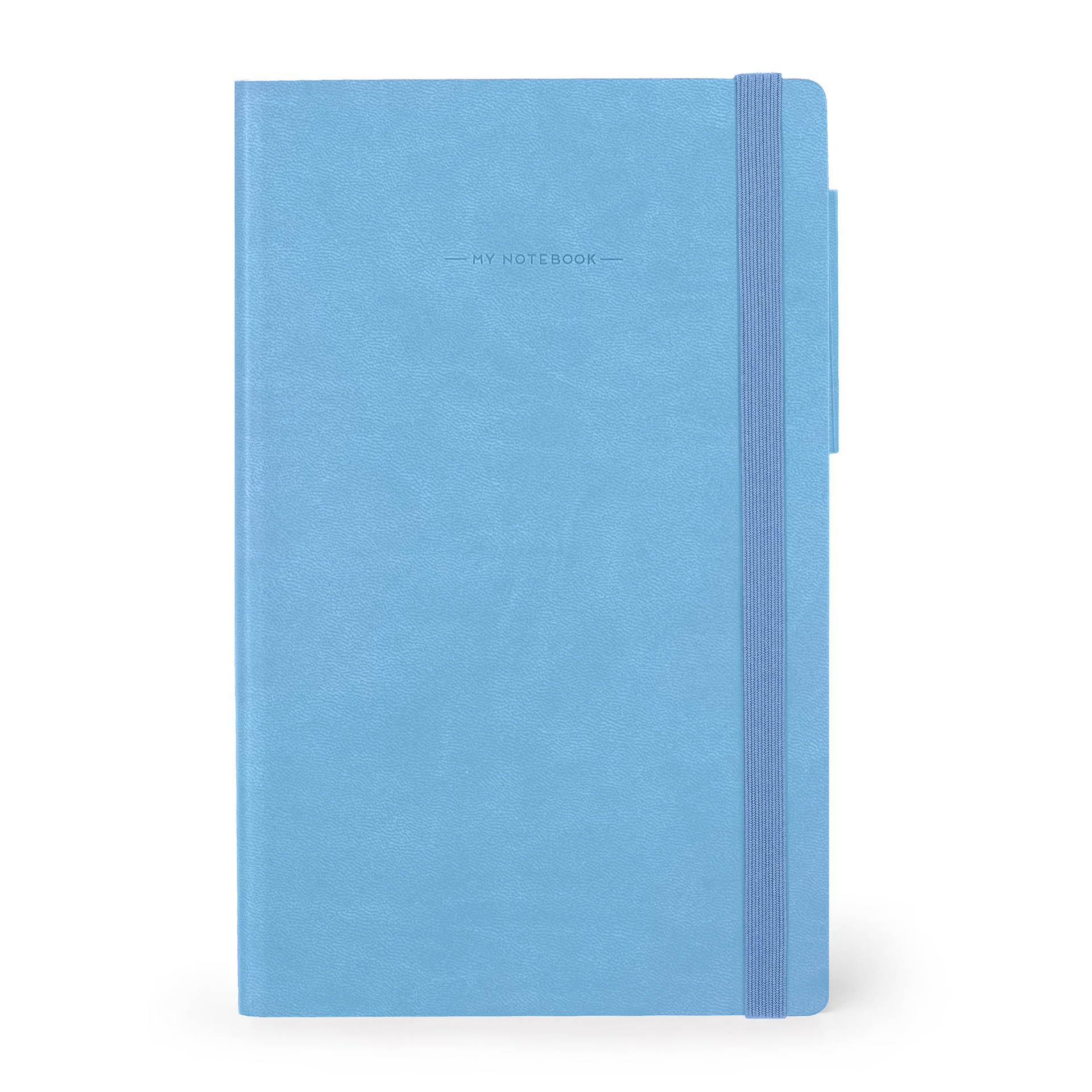 Legami - My Notebook, Retro Blue Theme, Medium Format, FSC Certified Paper, 192 Pages, Soft Cover, Elastic Closure, Double Bookmark, 13 x 21 cm
