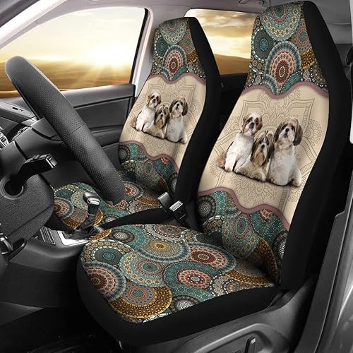Miniatura 1 de Shih Tzu - Funda para asiento delantero de coche, regalo para los amantes de Shih Tzu, Shih Tzu, fundas de asiento de coche para perros Shih Tzu,