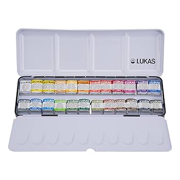 Amazon | LUKAS ハーフパン水彩絵具 24色セット | 絵具 通販