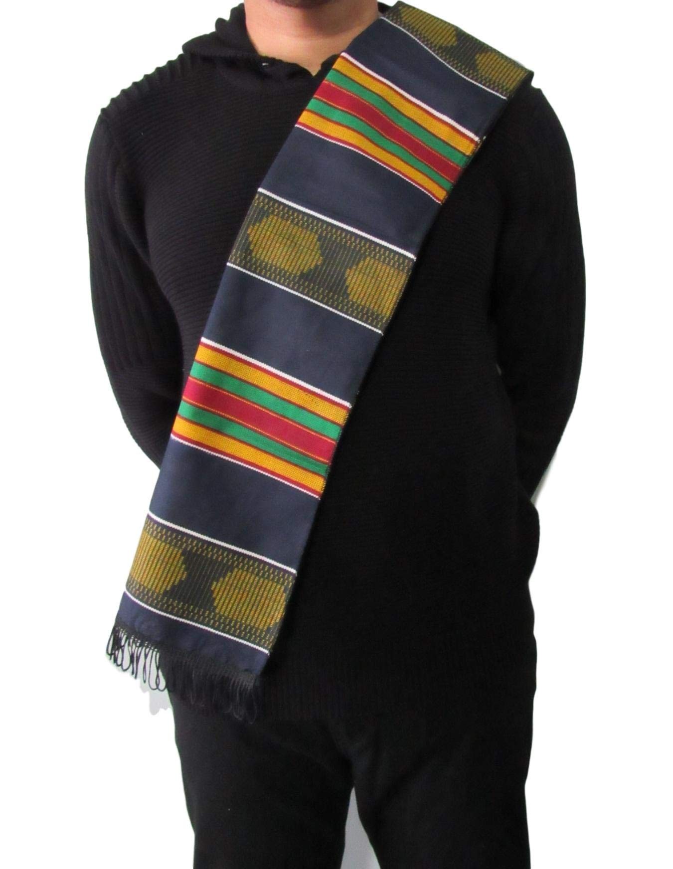 ShopHavenBlack African Kente Stole, Ghana Scarf, Afrocentric Sash, Kwanzaa,  Choir, Black History, Graduation, Black History Month for Women, Men, Kids