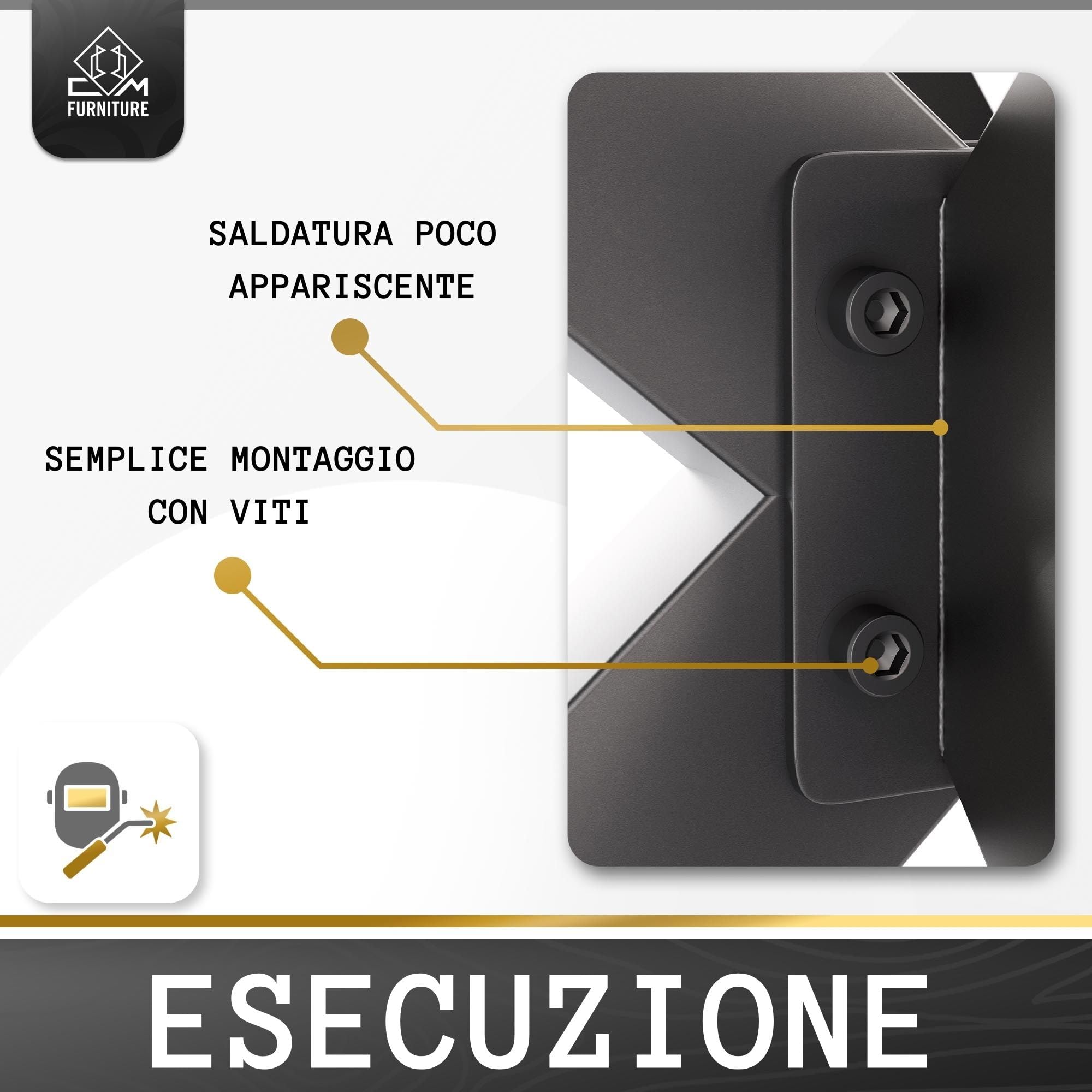 Gambe Per Tavolo Antracite Telaio del tavolo Spider altezza 72 cm - Forma A Stella - 70x72x120 cm - Gambe per Mobili DIY, Piedi, Struttura, Piedini per Tavolo da Soggiorno, da Conferenza