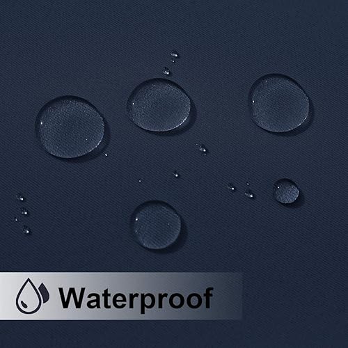 Miniatura 4 de NICETOWN 2 paneles de cortinas de glorieta para exteriores, impermeables y resistentes al viento, 95 pulgadas de largo, divisores superiores e