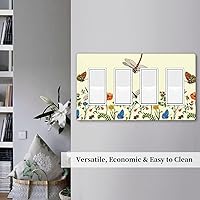 Vista 292 de Placa de pared dúplex de receptáculo de dispositivo de 1 gang de madera envejecida blanca gris con veta de tablón, cubierta de enchufe eléctrico