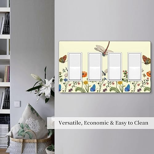 Miniatura 292 de Placa de pared dúplex de receptáculo de dispositivo de 1 gang de madera envejecida blanca gris con veta de tablón, cubierta de enchufe eléctrico de