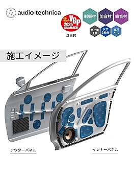 【未使用】audio-technica AT-AQ405 デッドニングキット Amazon.co.jp: オーディオテクニカ AT-AQ405 ドアチューニング